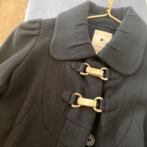 Elevenses Anthropologie navy blue coat